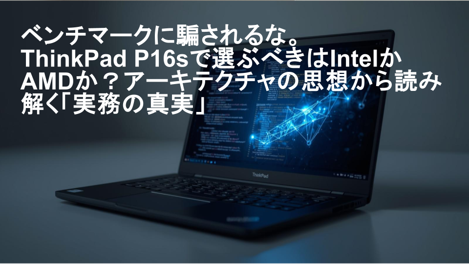 ベンチマークに騙されるな。ThinkPad P16sで選ぶべきはIntelかAMDか？アーキテクチャの思想から読み解く「実務の真実」