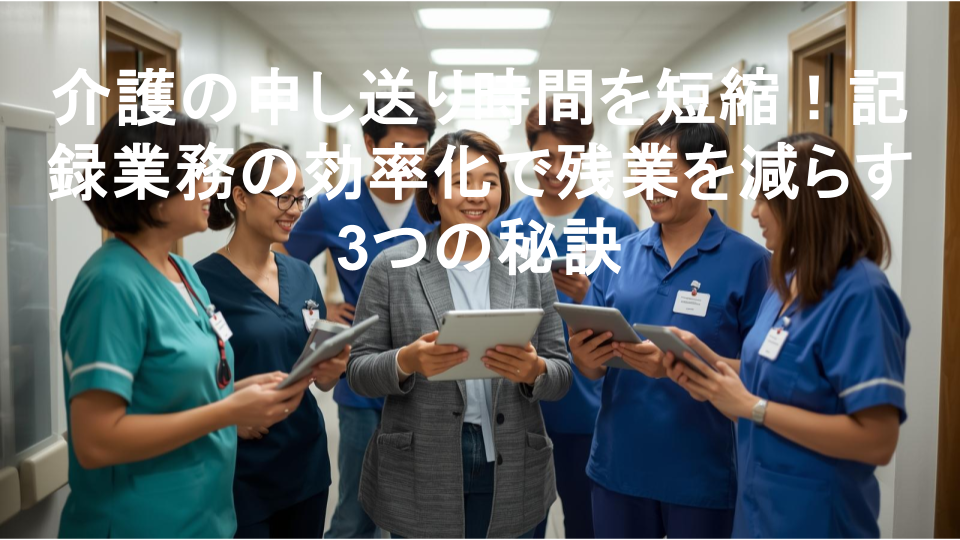 介護の申し送りで「まだ、残業？」定時帰宅を叶える情報の物理的整理術