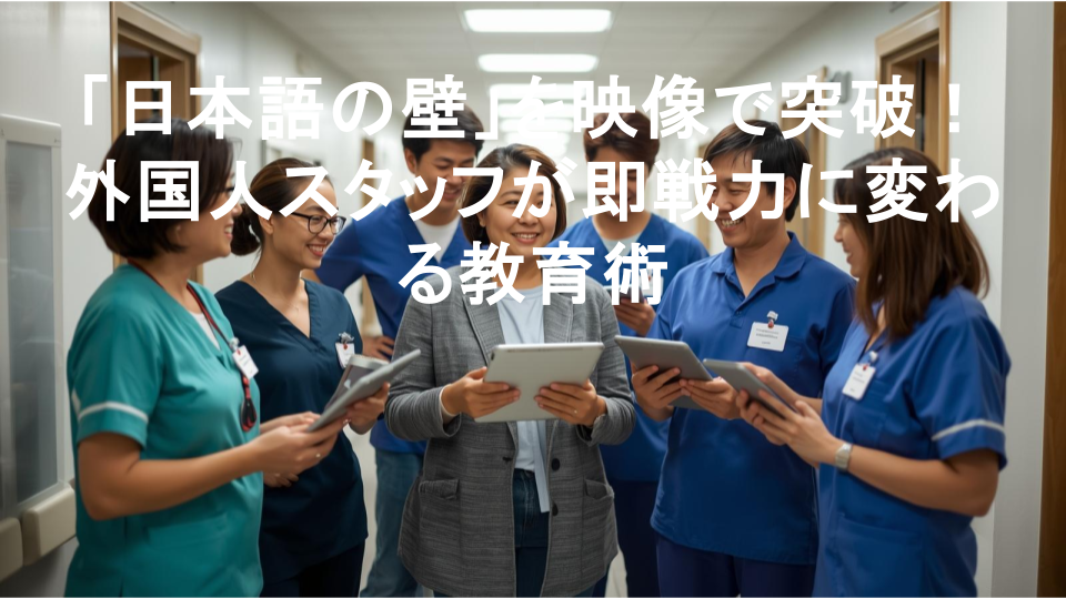 「日本語の壁」を映像で突破！外国人スタッフが即戦力に変わる教育術