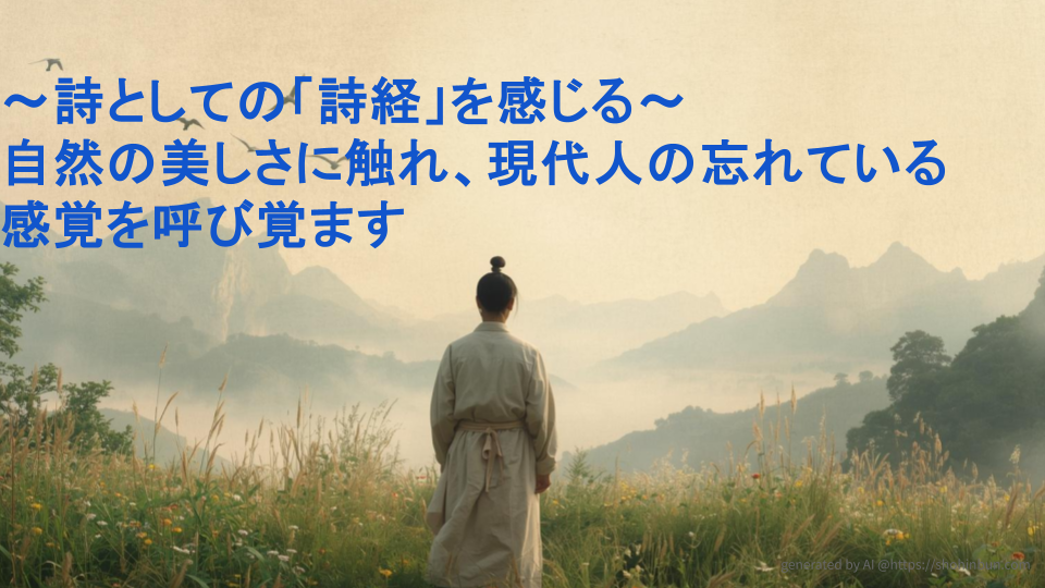 広大な山々を背景とした草原に立ち、遠方を見つめる伝統的な衣装を着た人物の背面画像